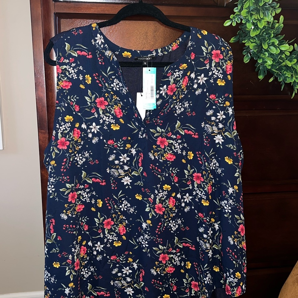 Papermoon Navy Floral Blouse
